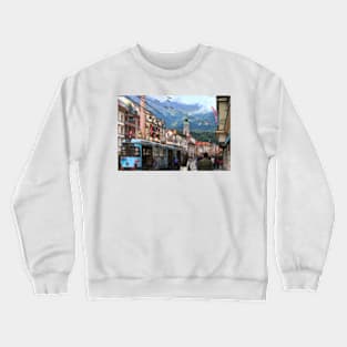 Artistic Innsbruck Street Scene Crewneck Sweatshirt